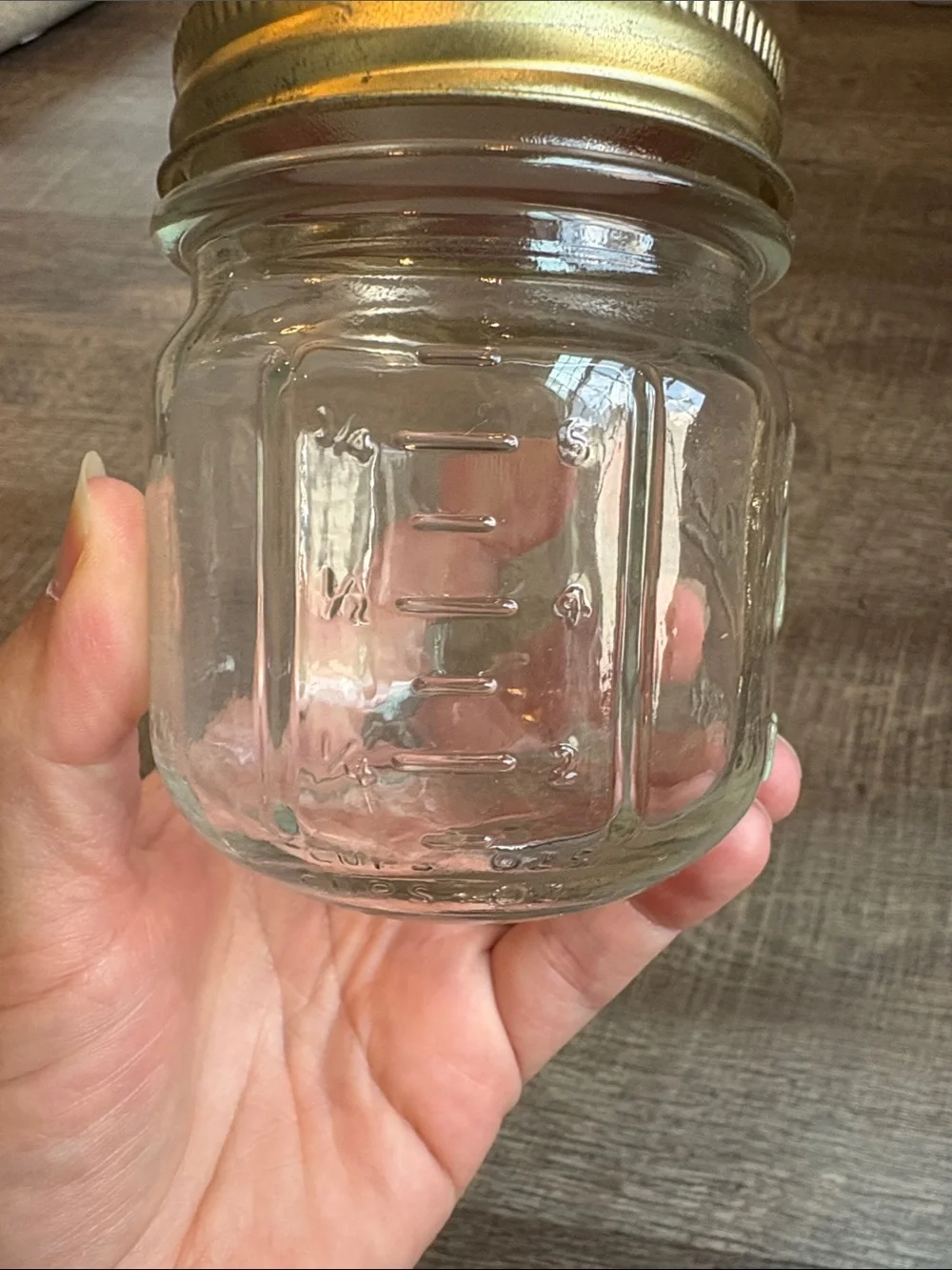 Vintage Ball Jar Glass “Half Pint” Mason Jar with Lid 90s Set of 4 READ